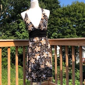 Connected Petite floral halter dress